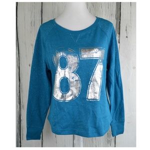 Aeropostale 87 Sparkle Fleece Sweatshirt Top